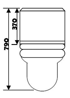 Baron V800 Two-Piece Toilet Bowl (Washdown Flush)