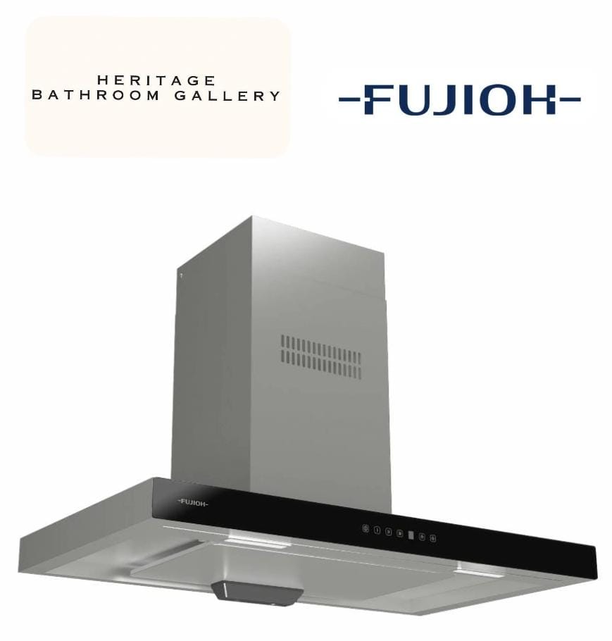 Fujioh FR-MT1990 GBK Chimney Hood With Glass Panel (900mm)