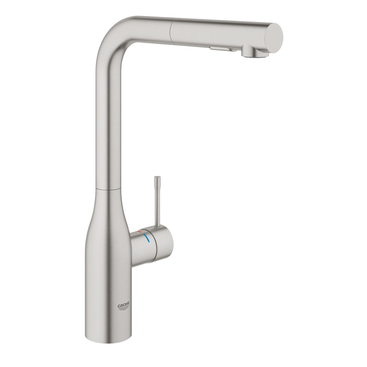 Grohe 30270DC0 Essence L-Spout SuperSteel Pull-Out Sink Mixer