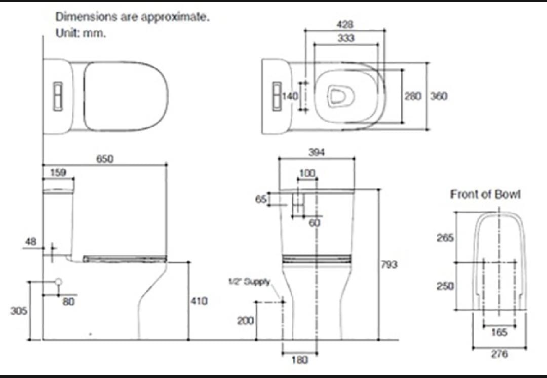 Kohler ModernLife Back-To-Wall Two-Piece Dual Flush Washdown Toilet Bowl (K-78800K-0)