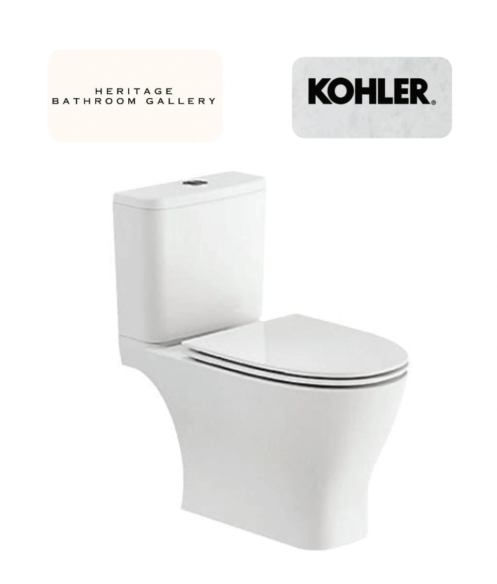 KOHLER Reach Up Rimless Two-Piece Toilet with Slim Quiet-Close Seat (K-31114K-0)