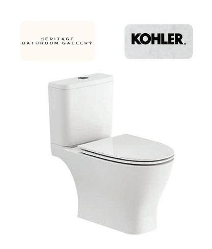 KOHLER Reach Up Rimless Two-Piece Toilet with Slim Quiet-Close Seat (K-31114K-0)