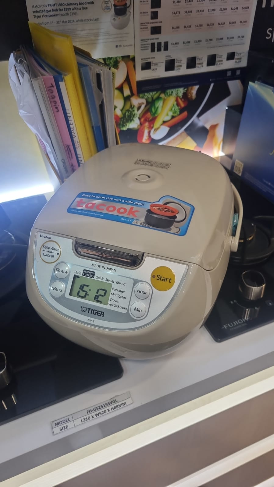 Tiger 1.0L Microcomputerized "tacook" Rice Cooker - JBV-S10S