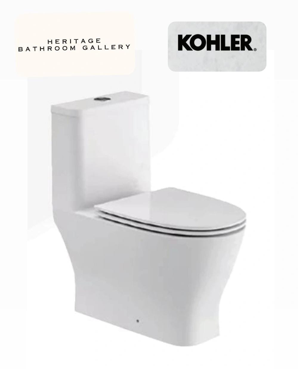 KOHLER Reach Up Rimless One-Piece Toilet with Slim Quiet-Close Seat (K-28628K-0)