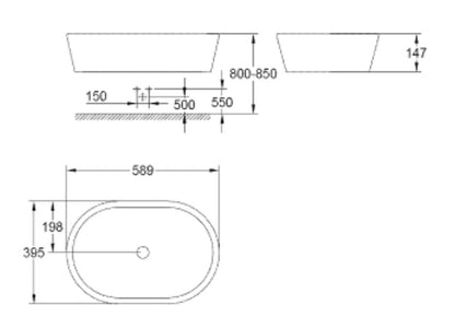 GROHE 39122001 EUROCOSMO WHITE VESSEL BASIN
