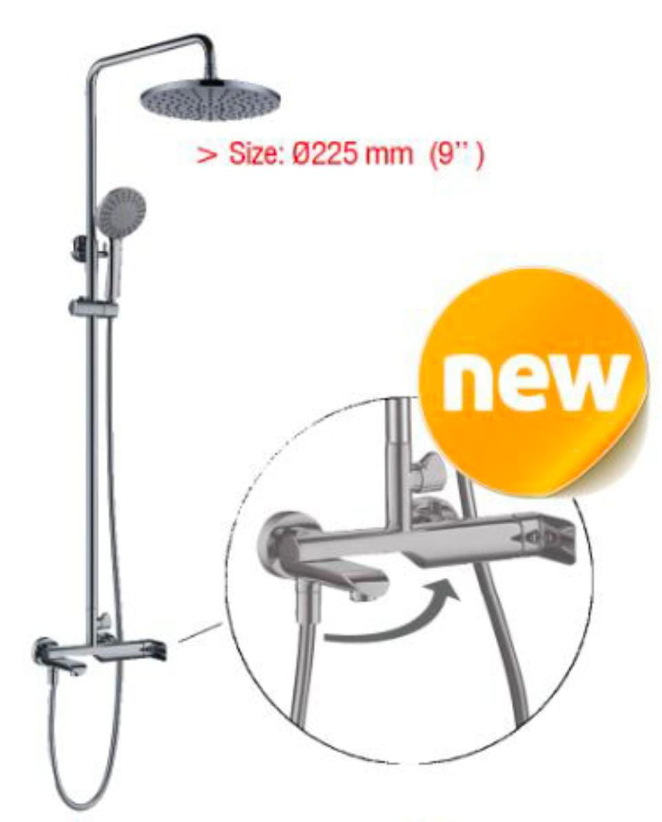 ZAFFIRO PRS. 1107.11BN RAINSHOWER SET
