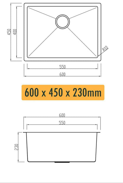 Zaffiro Honeycomb Nano Kitchen Sink