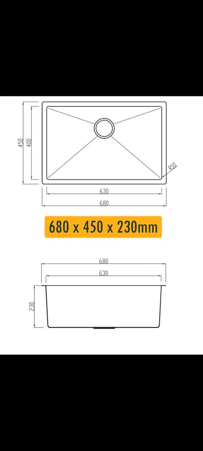 Zaffiro Honeycomb Nano Kitchen Sink
