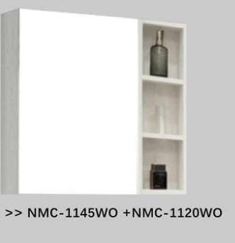 Nexus 65cm Mirror Cabinet (White Oak)