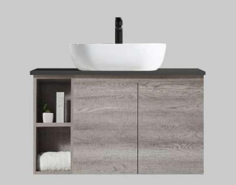 Nexus 80cm Basin Cabinet (Grey Linen)