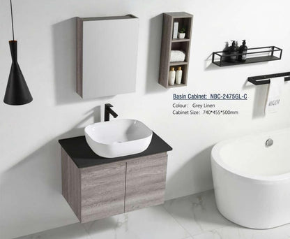 Nexus 75cm Basin Cabinet (Grey Linen)