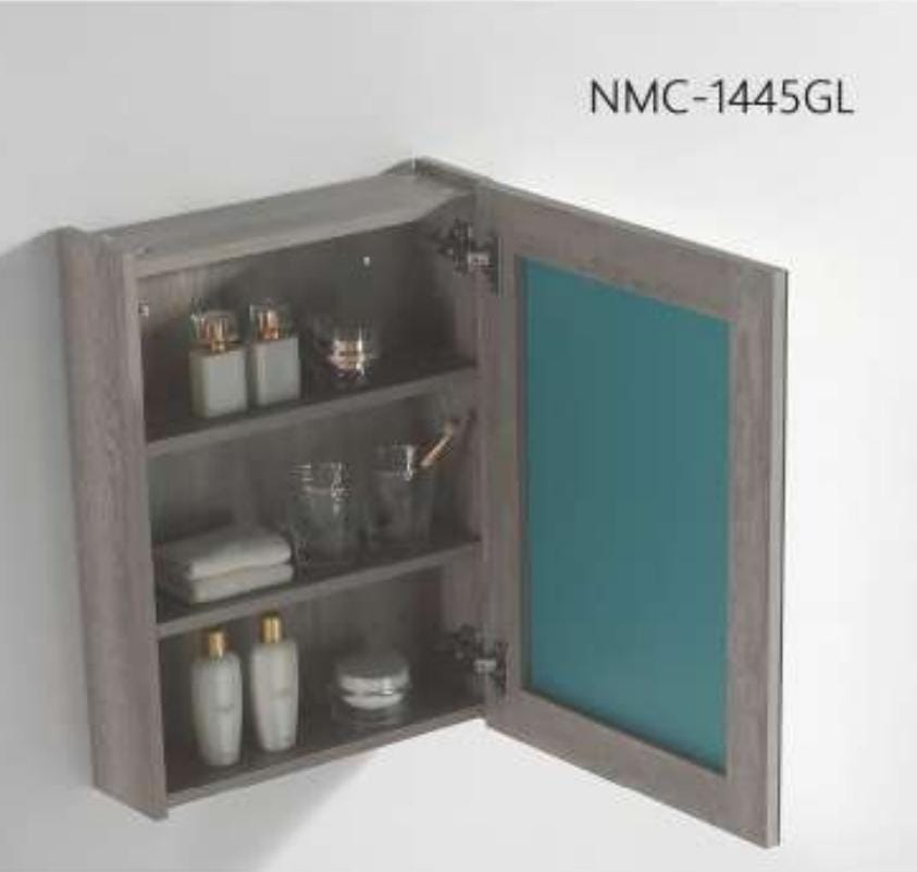 Nexus 45cm Mirror Cabinet (Grey Linen)