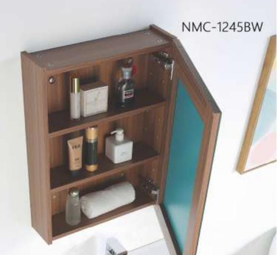 Nexus 45cm Mirror Cabinet (Brown Walnut)