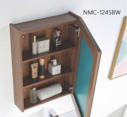 Nexus 45cm Mirror Cabinet (Brown Walnut)
