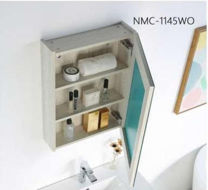 Nexus 45cm Mirror Cabinet (White Oak)