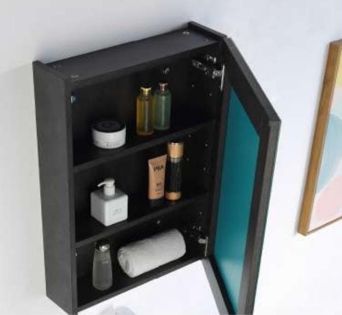 Nexus 45cm Mirror Cabinet (Cloudy Black)