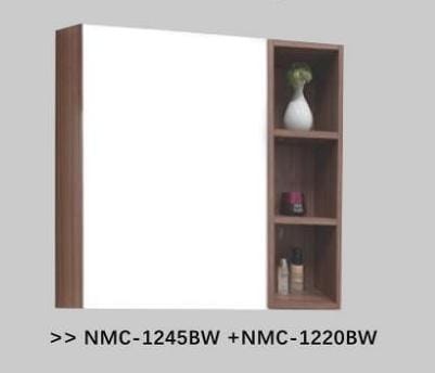 Nexus 65cm Mirror Cabinet (Brown Walnut)