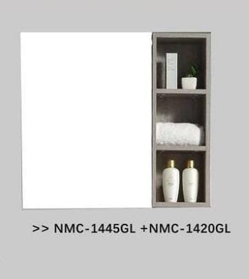 Nexus 65cm Mirror Cabinet (Grey Linen)