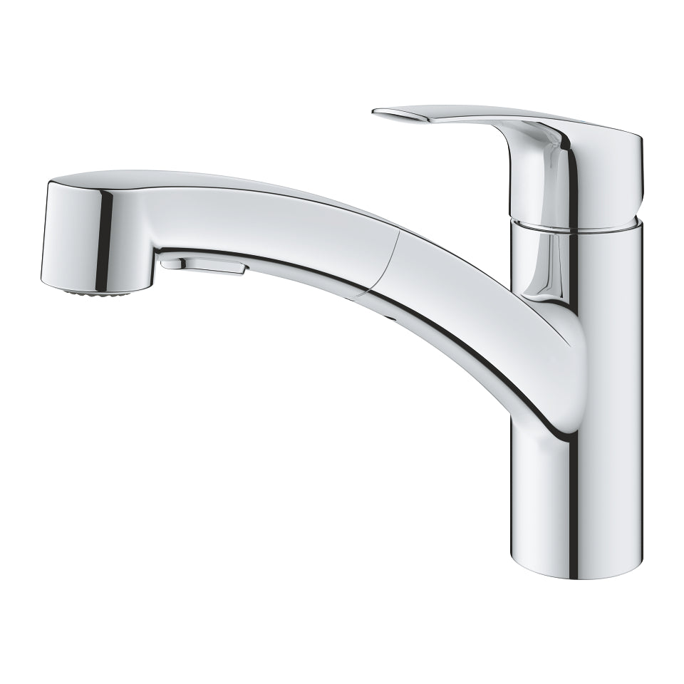 Grohe 30305001 Eurosmart Low Spout Pull-Out Sink Mixer