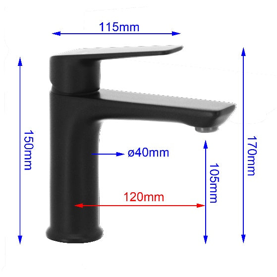 Fidelis FT-69A1-BK Mixer Tap