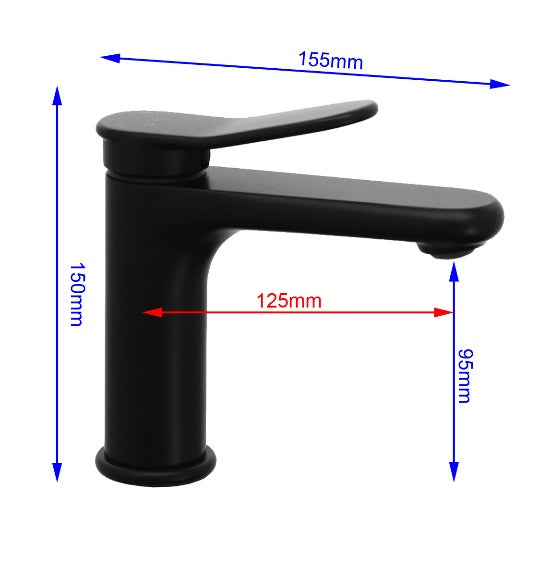 Fidelis FT-7101C-BK Basin Tap