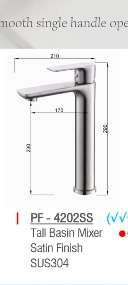 ZAFFIRO PF-4202SS MIXER TAP