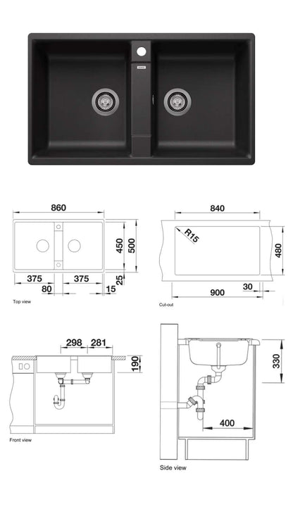 Blanco Zia 9 (Anthracite) Top Mount Kitchen Sink