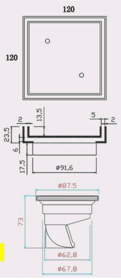 Zaffiro PFT-1504SS (MATT) Floor Trap (120mm)