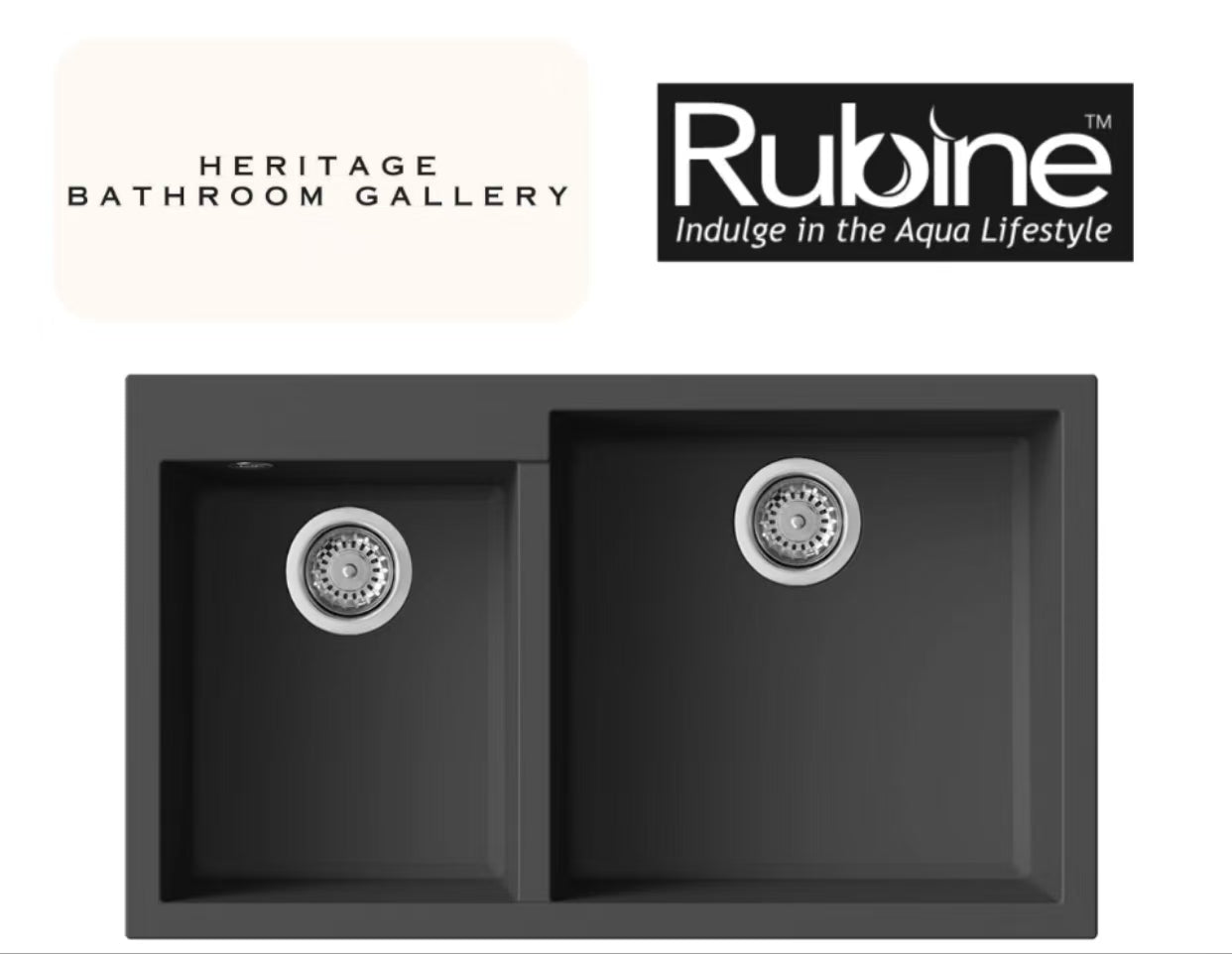 Rubine MEQ 860-86R (86CM) Top Mount Kitchen Sink