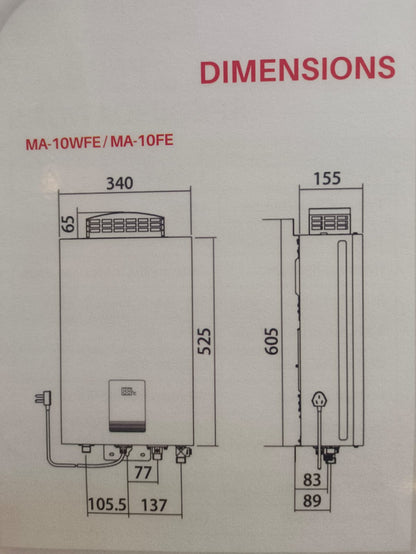 Macro 10A-WFE Gas Heater