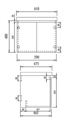 AALTO P60E-PV05 BASIN CABINET (60CM)