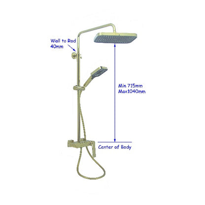 Fidelis FT-7188 Shining Gold Piano design Rain shower set