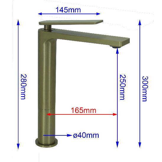 Fidelis FT-8292-HBG Tall Mixer tap