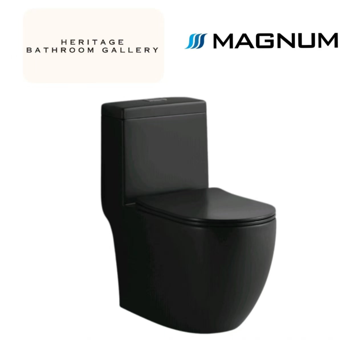 Magnum M938 Black One-Piece Toilet Bowl (Tornado Flush)