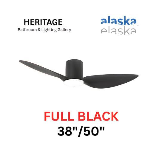 Alaska Aspen III 38"/50" Ceiling Fan With 20W LED RGB (Matt Black)