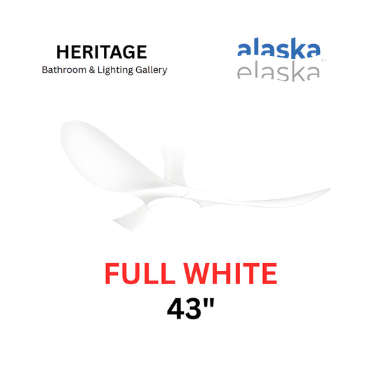 Alaska Burah 43" Ceiling Fan With 20W LED RGB (Matt White)