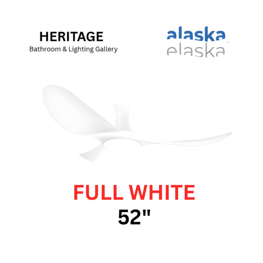 Alaska CURAH 52″ Ceiling Fan With 20W LED RGB (Matt White)
