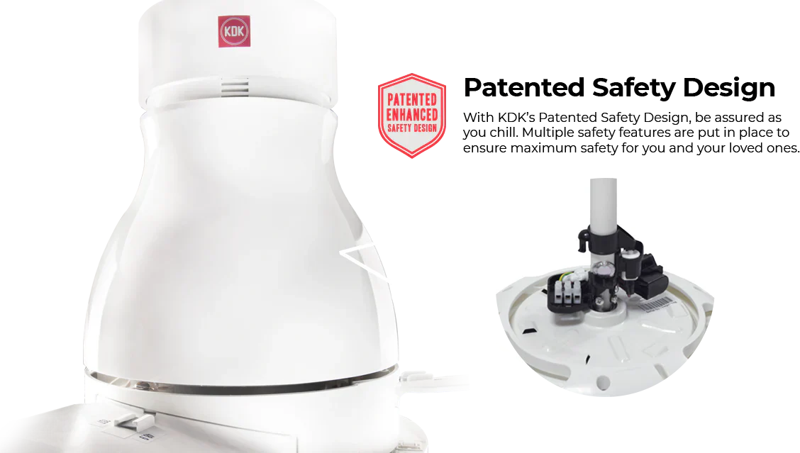 KDK E48GP With Light Ceiling Fan (WHITE)