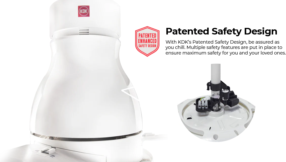 KDK E48HP No Light Ceiling Fan (WHITE)